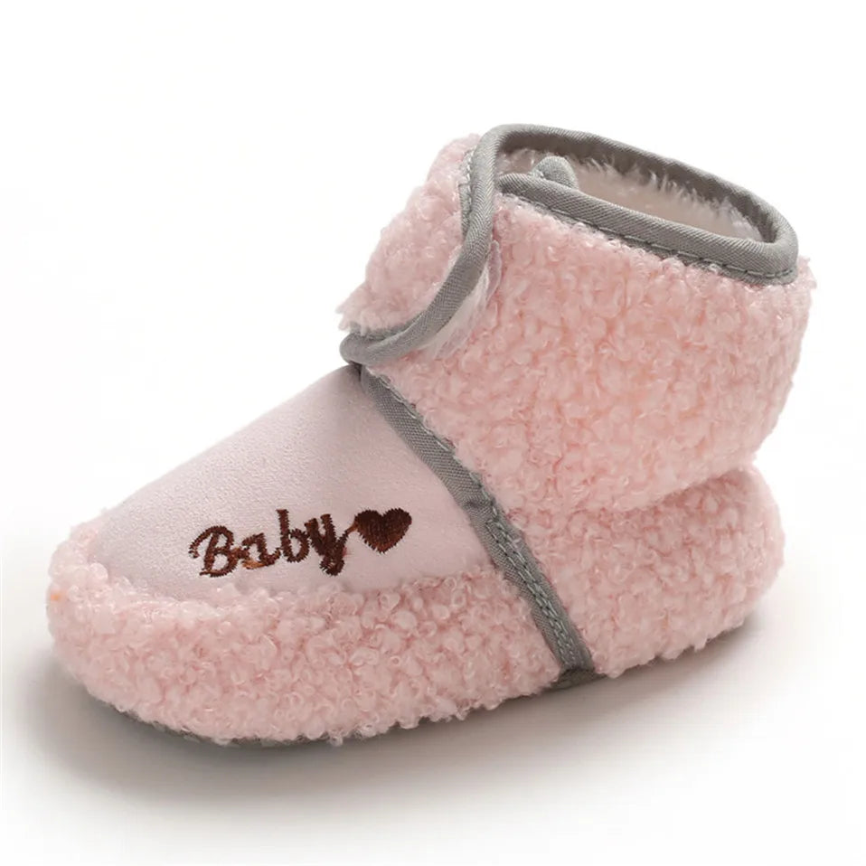 Newborn Winter Infant Shoes Baby Girl Boy Bow Knot Baby Boots Casual Sneakers Non-slip Soft Soled Walking Shoes Age for 0-18M