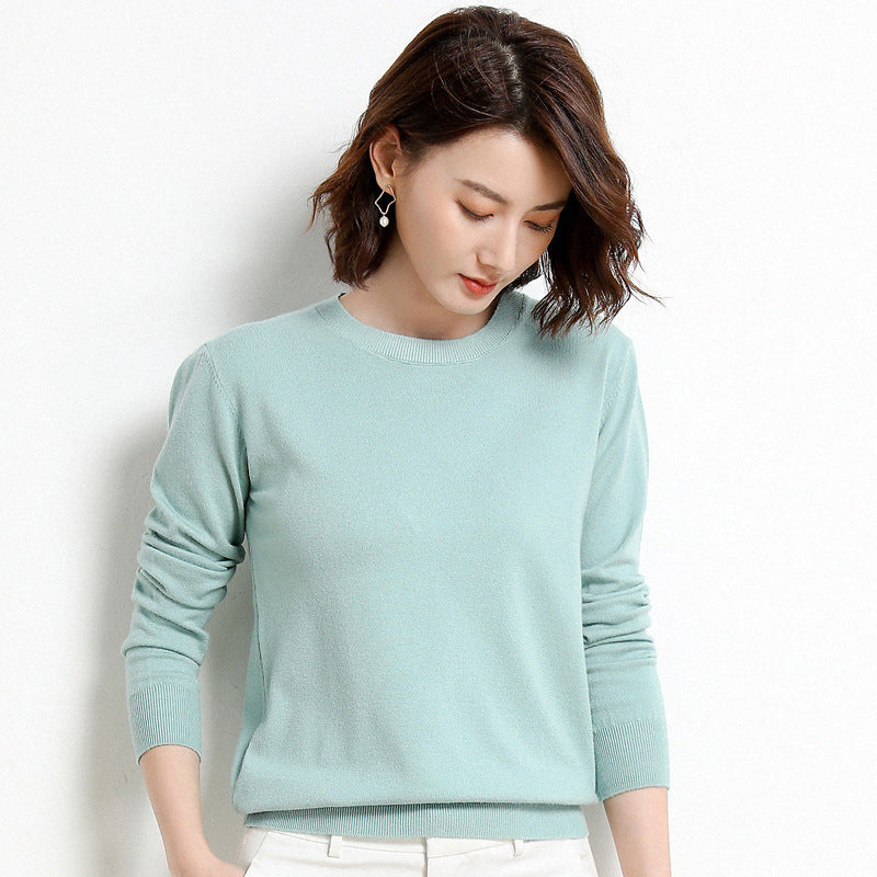Women Sweater O-neck Autumn Winter Basic Pullover Warm Casual Pulls Jumpers Korean Fashion Spring Knitwear Bottoming Shirt 2025