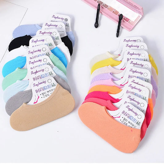 Calcetines mágicos de color caramelo para mujer, calcetines tobilleros cortos ocultos de terciopelo, calcetines transpirables para niños y niñas al por mayor