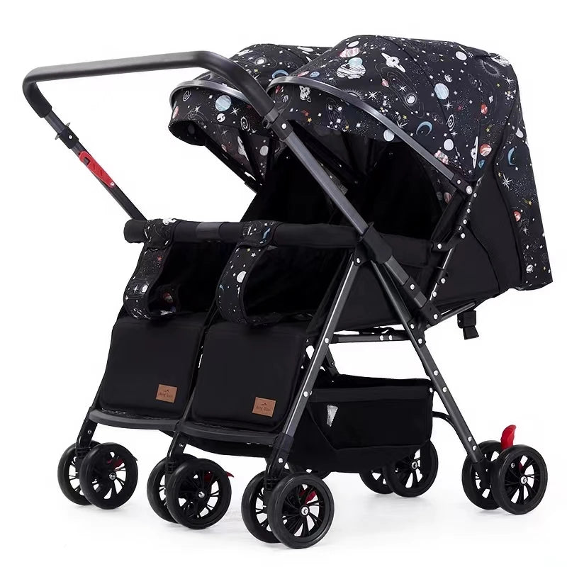 Hot Sale Twin Be-Directional Foldable Prams and Double Stroller Baby 2 Kids