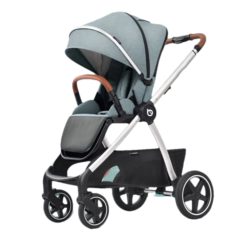 bask baby stroller, bidirectional high view, suitable for sitting and lying down, lightweight, folding, shock-absorbing
