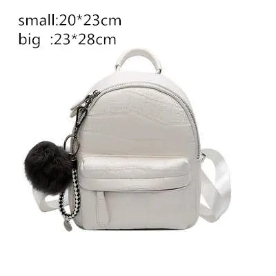 Mini Backpacks Women PU Leather Cute Small Backpack Female White Back Pack Black Backpacks For Teen Girls Fashion Bagpack Woman