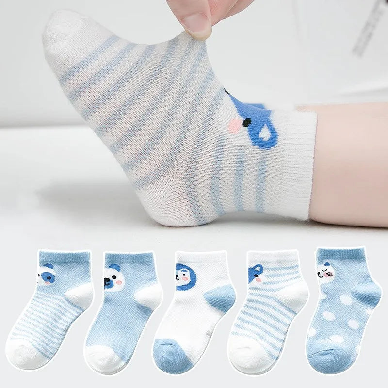 5Pairs/lot Toddler Baby Boy Socks Summer Mesh Thin Baby Socks for Girls Cotton Newborn Infant Baby Girl Socks Cheap Stuff