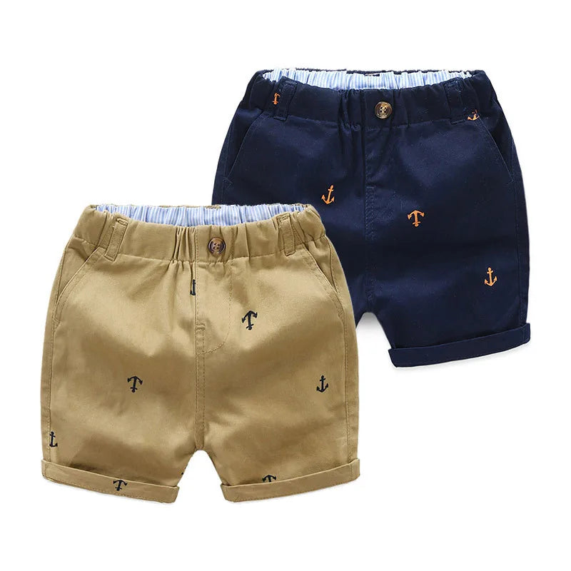 Pantalones para niños pequeños, pantalones cortos de playa de movimiento informal de algodón para niños de verano, pantalones cortos de moda de marca para niños, ropa para bebés