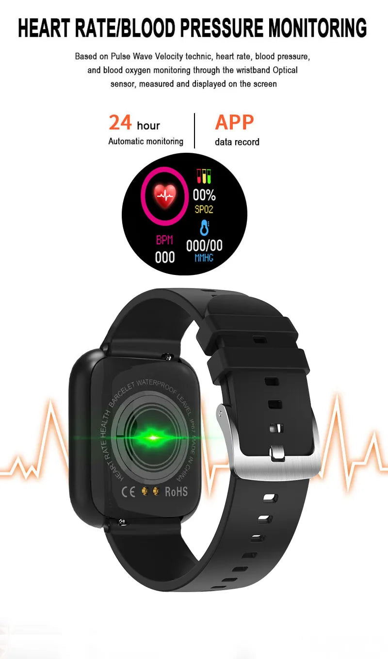 Women's Digital Men Sport Fitness Tracker Smart Bracelet Women Electronic Smart Watch Clock Y68 D20 Smart Watch For Android IOS