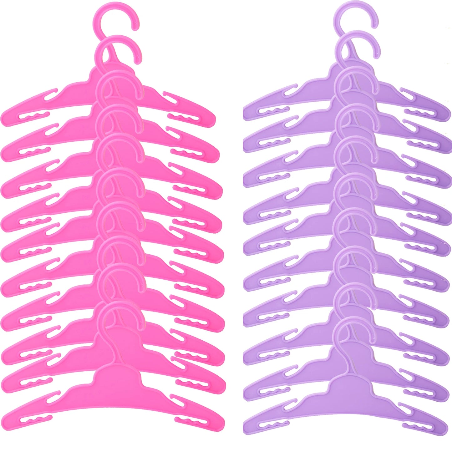 Doll Hanger 10pcs/lot Dolls Hanger White Pink Plastic Hangers American Newborn Accessories Baby Toys Fit 18 Inch Girls Doll