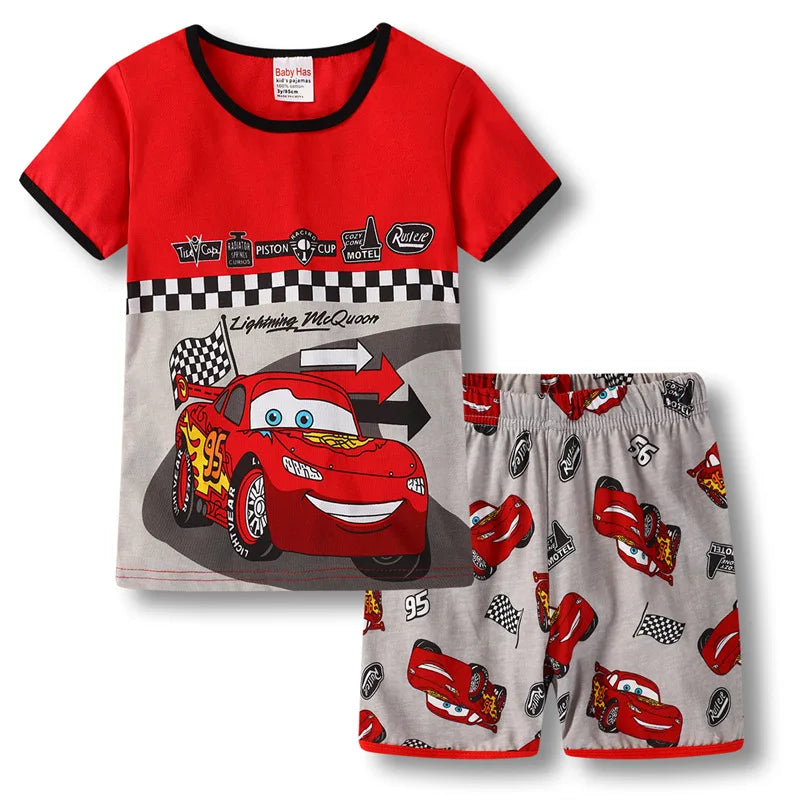 Kids pyjamas children sleepwear baby set boys girls cars pijamas cotton nightwear clothes kids clothing pajamas sets