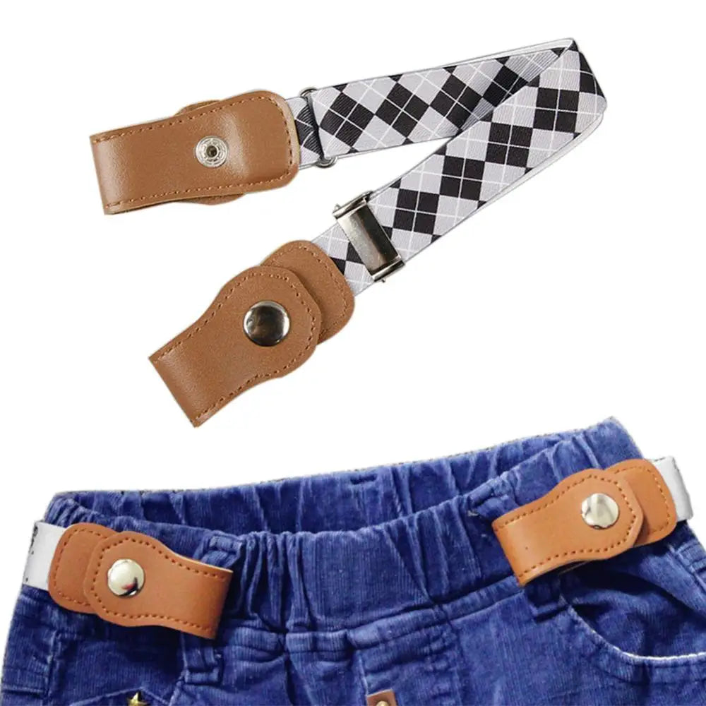 Children Belt Kids Boy Girl Fashion Buckle Free Adjustable Elastic Waist Belt Waistband