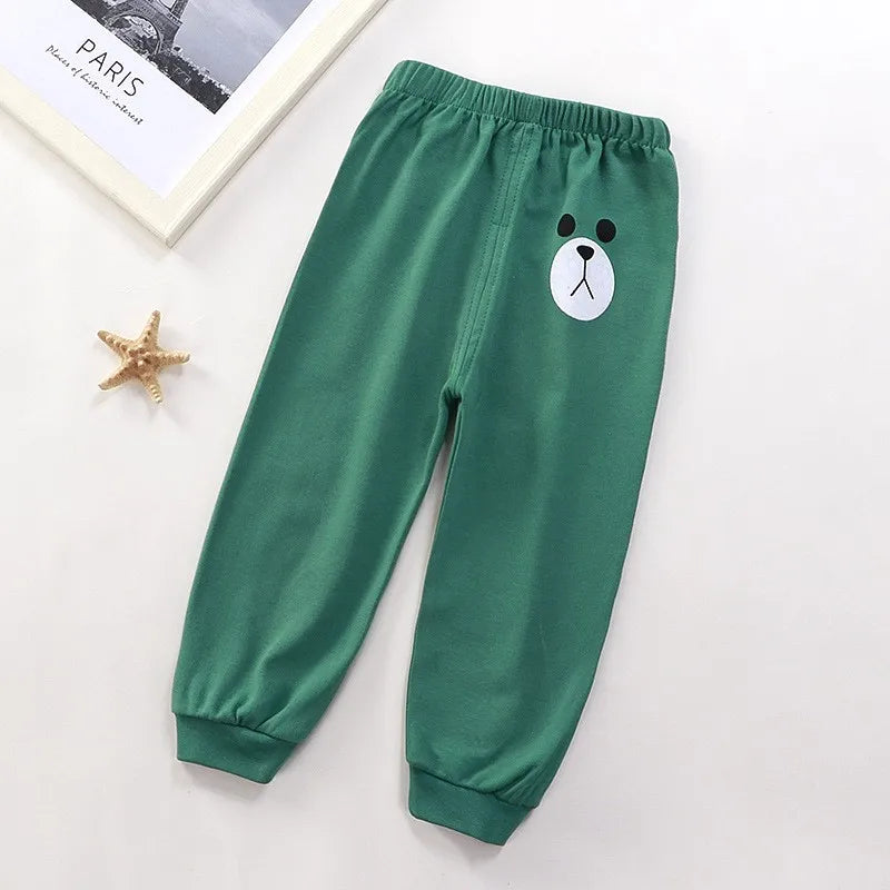 Nuevos pantalones de algodón para niños, pantalones casuales para niños, pantalones largos para niñas pequeñas, pantalones deportivos para otoño y primavera, ropa para bebés