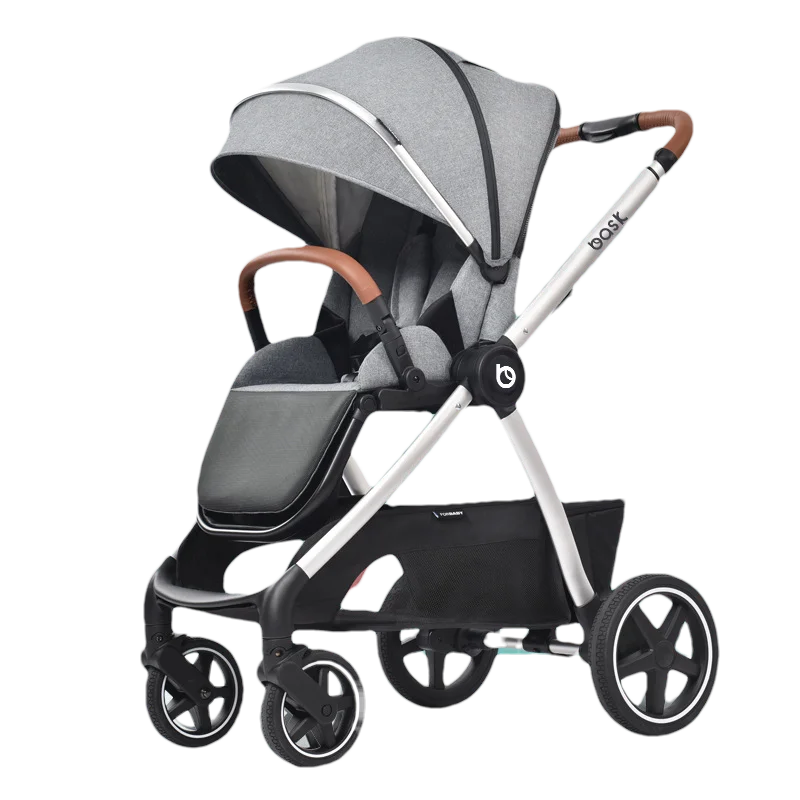 bask baby stroller, bidirectional high view, suitable for sitting and lying down, lightweight, folding, shock-absorbing