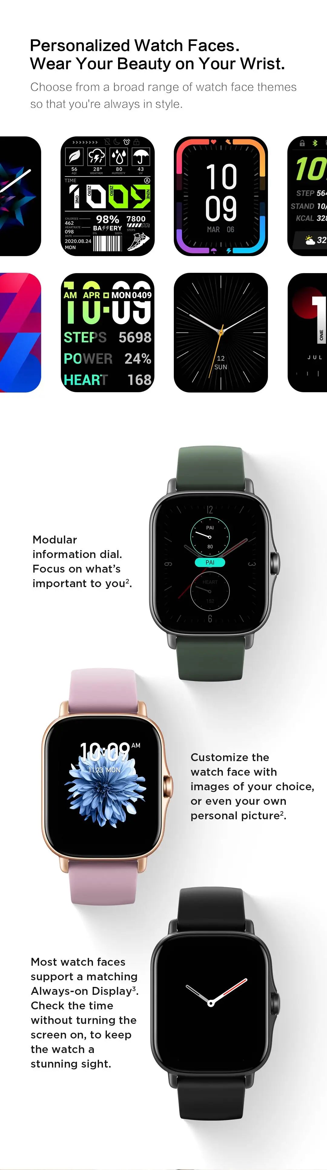 Refurbished Amazfit GTS 2e Alexa Built-in Smartwatch 5 ATM Long Battery Life 24H 90 Sports Modes Smart Watch for Android iOS