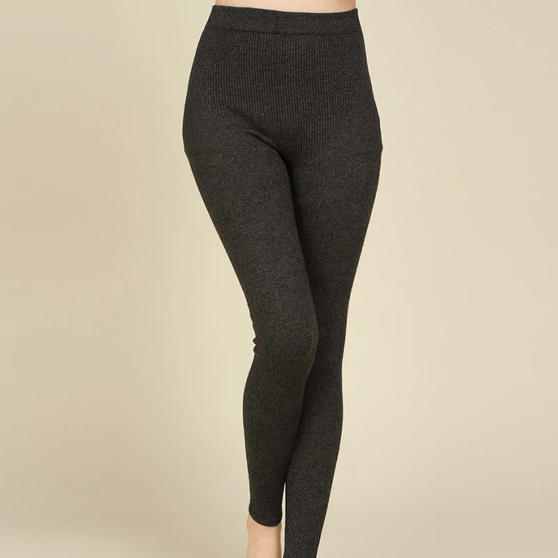 High-quality high-waist cashmere plus size women winter leggings medium-thick solid color thermal sexy leggings women