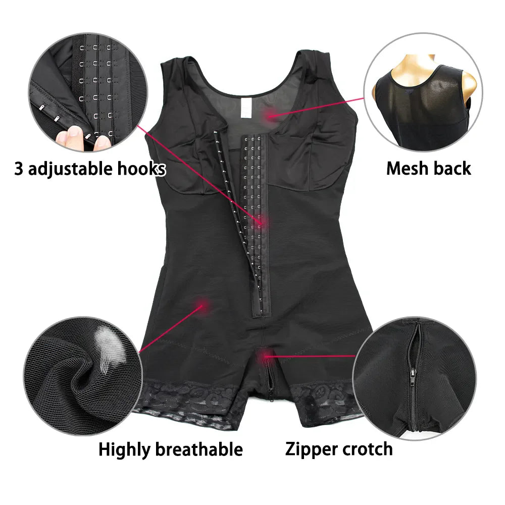 Fajas Colombianas Post Surgery High Compression Stage 2 Faja Tummy Tuck Butt Lifter Bodysuit for Women