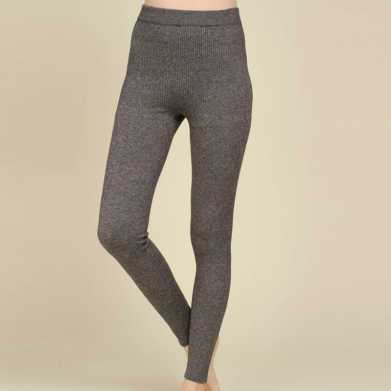 High-quality high-waist cashmere plus size women winter leggings medium-thick solid color thermal sexy leggings women