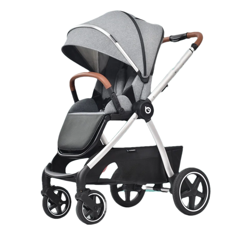 bask baby stroller, bidirectional high view, suitable for sitting and lying down, lightweight, folding, shock-absorbing