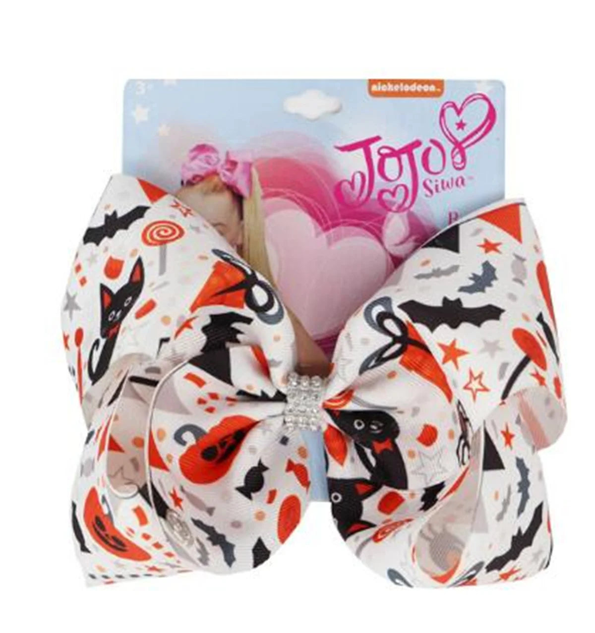 Caliente 2020 Halloween pinzas para el pelo con lazo 8 pulgadas lazo grande pinza de cocodrilo estampado cinta de grogrén accesorios para niñas bebé Toddle