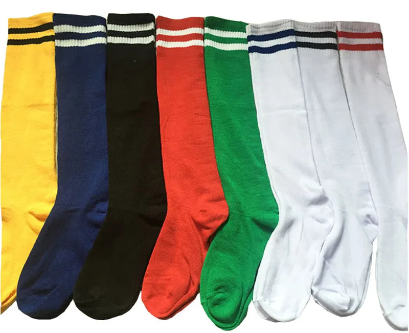 Kids Knee High Socks Cotton Long Student School Socks Girls Boys Football Striped 2 Retro Old School Sport Socks Soccer Hockey