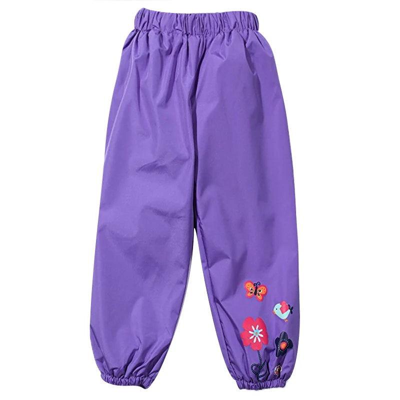 Pantalones de alta calidad para niñas, pantalones impermeables para primavera y otoño, ropa con estampado de flores para niños, pantalones para niñas, ropa para niñas