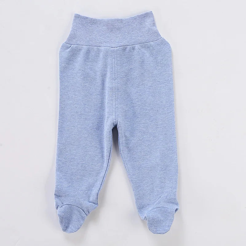 Pantalones de bebé 100% algodón, pantalones para bebé recién nacido, medias, pantalones para niños, ropa de bebé, pantalones de bebé de cintura alta para primavera y otoño