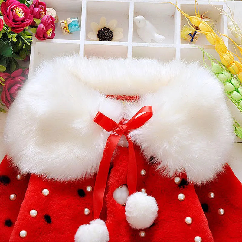 2018 fashion autumn Winter newborn infant baby clothing outerwear girls thick warm coats baby kids clothes Fake fur jackets coat