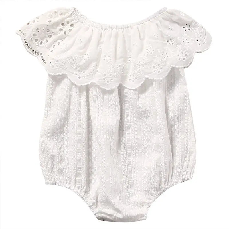 Toddler Infant Newborn Baby Girls Romper Fashion Jumpsuit Lace White Sunsuit Outfits 1Piece Clothes