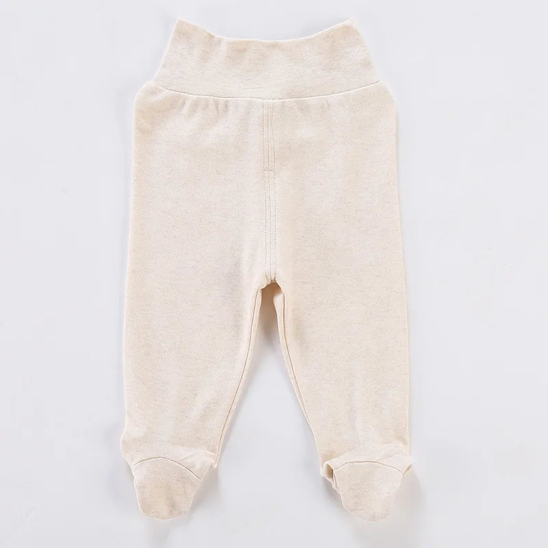 Pantalones de bebé 100% algodón, pantalones para bebé recién nacido, medias, pantalones para niños, ropa de bebé, pantalones de bebé de cintura alta para primavera y otoño