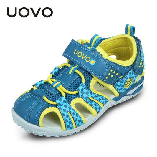 UOVO 2024 New Arrival Children Fashion Kids Shoes For Boys Girls Hook-And-Loop Cut-Outs Summer Beach Sandals Size #26-36