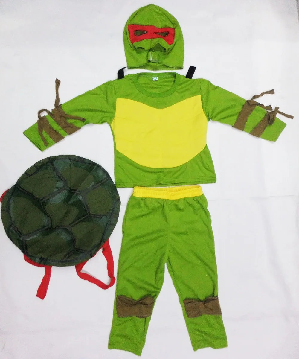 three styles 3-7 years Cosplay Party boy  role play clothing kid  leo/Baby Halloween Costume (Turtle shell can be activity)