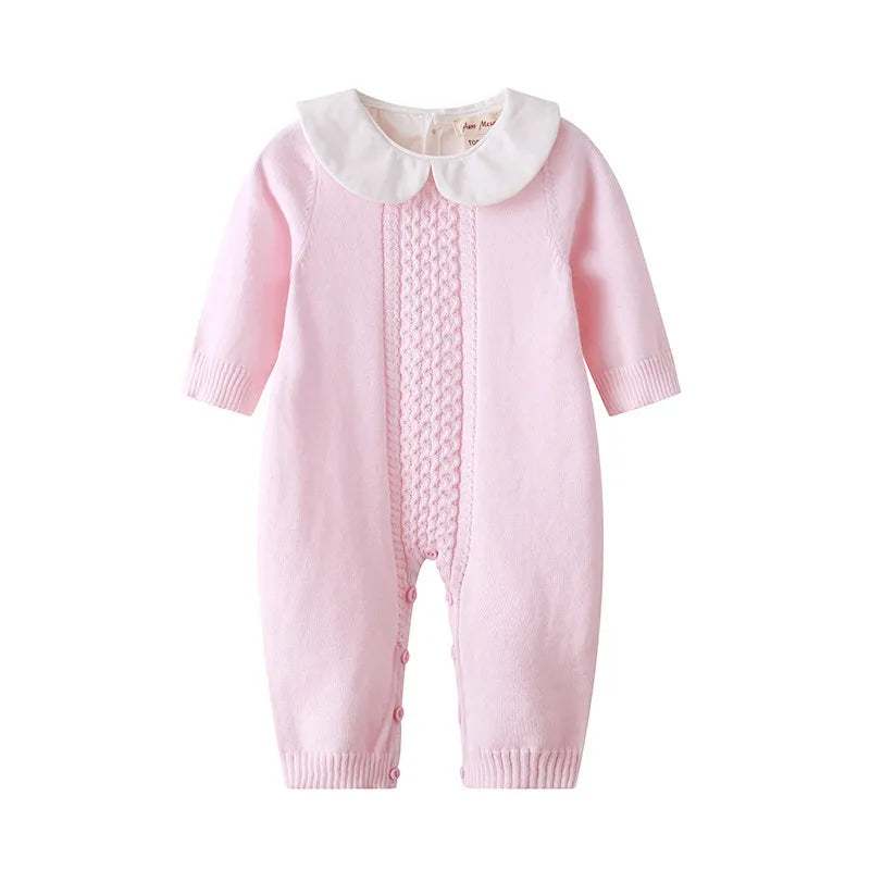 Knitted Baby Romper Autumn Newborn Knitting Baby Clothes Woolen Long-sleeve Infant Baby Jumpsuit Overalls Baby Boys Girls Romper