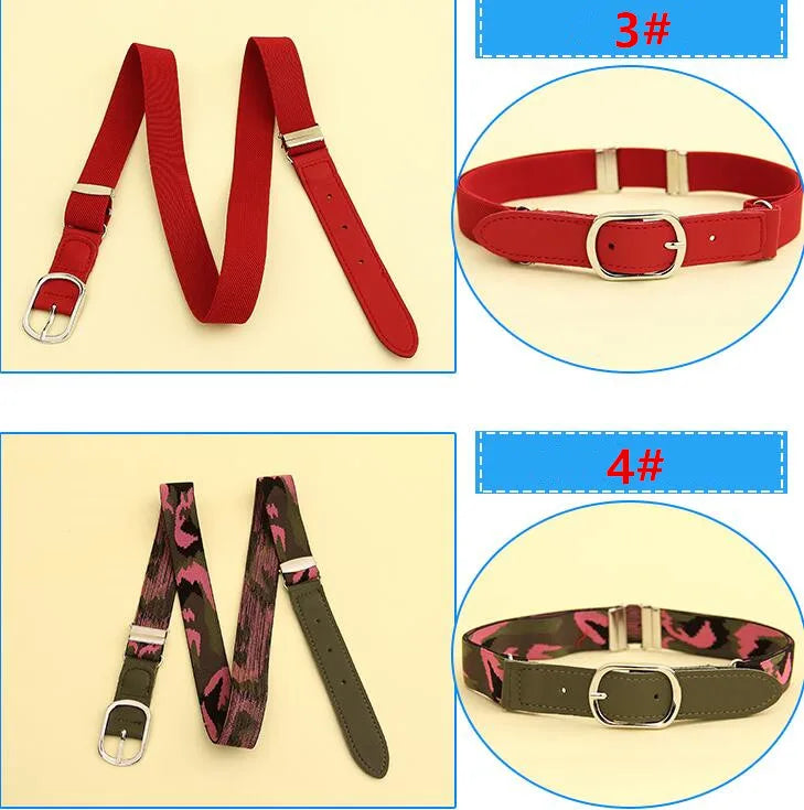 Hot sale new Classic Boys Girls Leisure  Stretch Belt for Kids Toddlers Adjustable Boys and Girl`s Belts for Jeans Pants (2PSC)