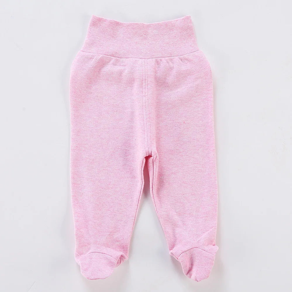 Pantalones de bebé 100% algodón, pantalones para bebé recién nacido, medias, pantalones para niños, ropa de bebé, pantalones de bebé de cintura alta para primavera y otoño