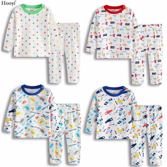 2020 Baby Boys Pajamas Clothes Suit 100% Cotton Fashion Children Sleepwear Top Quality Newborn T-Shirt Pant Set 0 1 2 Year