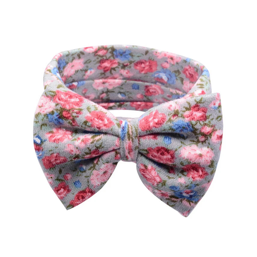 2016 New Babi Kids Girl Toddle Infnt Flower Floral Hairband Turban Rabbit Bowknot Babi Headband Headwear Hair Band Accessories