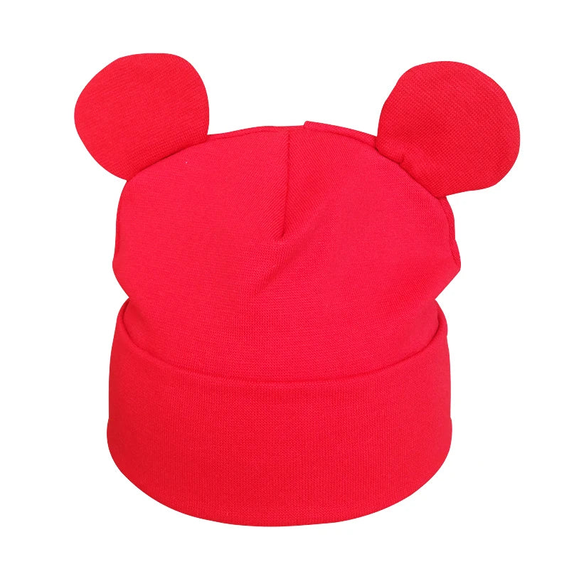 Autumn Winter Baby Boy Girl Cartoon Cotton Hat With Ear Toddler Kids Beanie Caps Children's Accessories