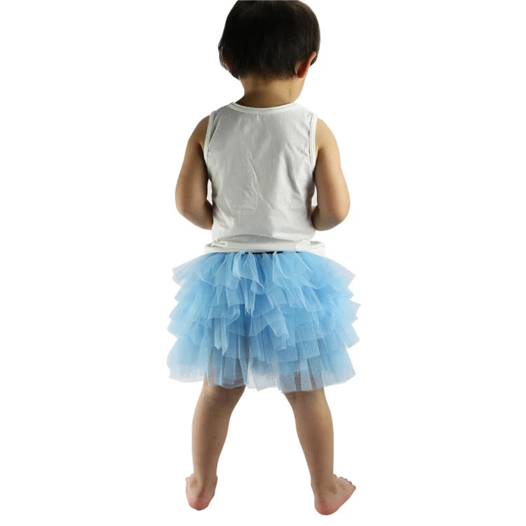 Wennikids Baby Girl Candy Color Half-length Tulle Tutu dance Skirt cute Solid Color  Fashion pettiskrit 3-8 years