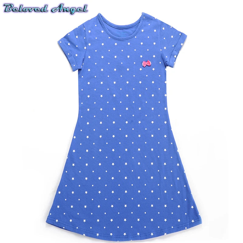 Toddler Children Clothing Casual Princess Baby Kids Girl Bowknot With Sleeve Dress Formal Party Dresses Teenager Clothes 1-13Y