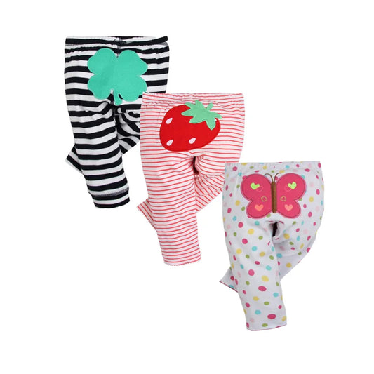 3 unids/lote 2023 nueva moda pantalones de bebé 100% algodón primavera otoño mallas para bebé recién nacido ropa para bebé (niño o niña) 6-24 meses