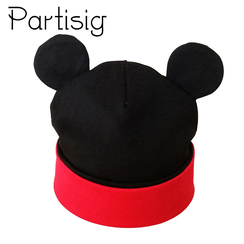 Autumn Winter Baby Boy Girl Cartoon Cotton Hat With Ear Toddler Kids Beanie Caps Children's Accessories