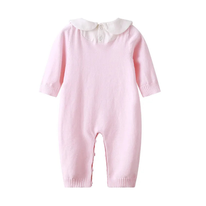 Knitted Baby Romper Autumn Newborn Knitting Baby Clothes Woolen Long-sleeve Infant Baby Jumpsuit Overalls Baby Boys Girls Romper