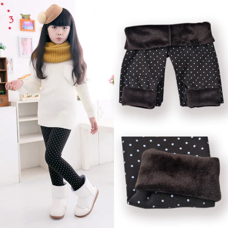 SheeCute Spring Autumn Winter New Fashion Children's 3-11 Year Cotton Warm Pant Girls KidsTrousers Print Legging