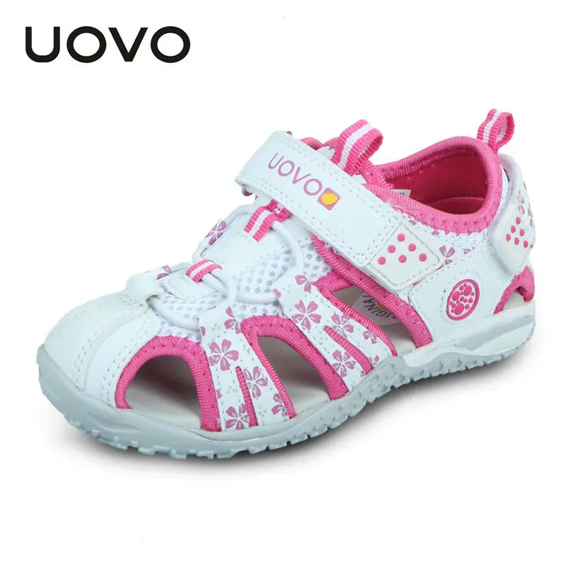 UOVO 2024 New Arrival Children Fashion Kids Shoes For Boys Girls Hook-And-Loop Cut-Outs Summer Beach Sandals Size #26-36