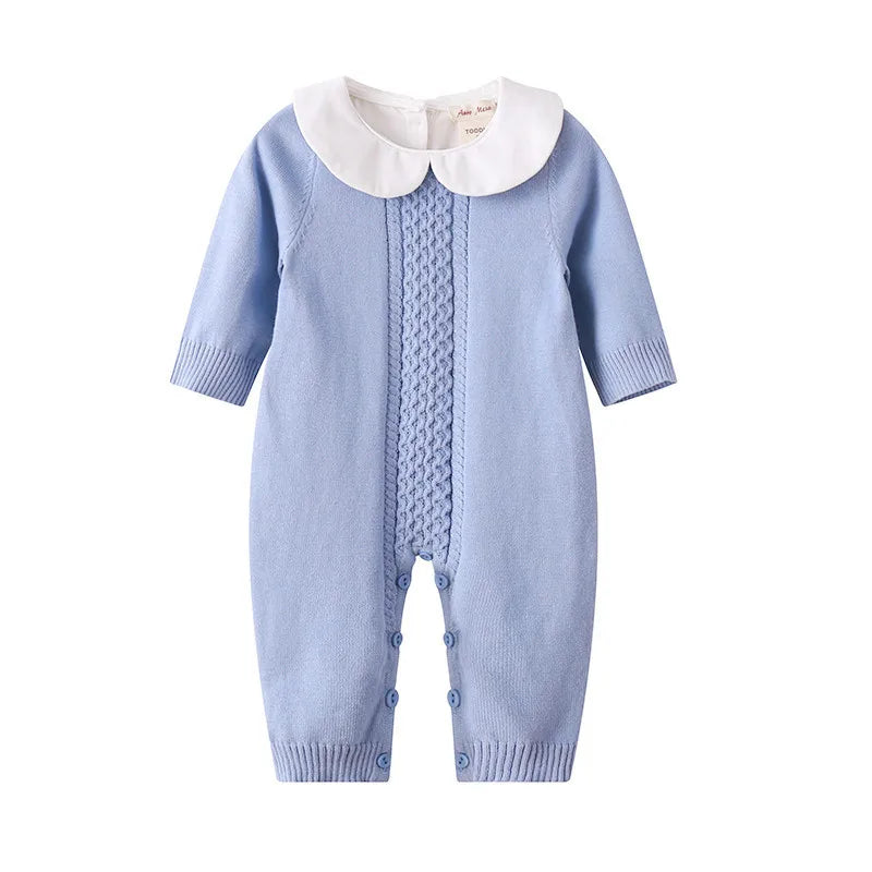 Knitted Baby Romper Autumn Newborn Knitting Baby Clothes Woolen Long-sleeve Infant Baby Jumpsuit Overalls Baby Boys Girls Romper