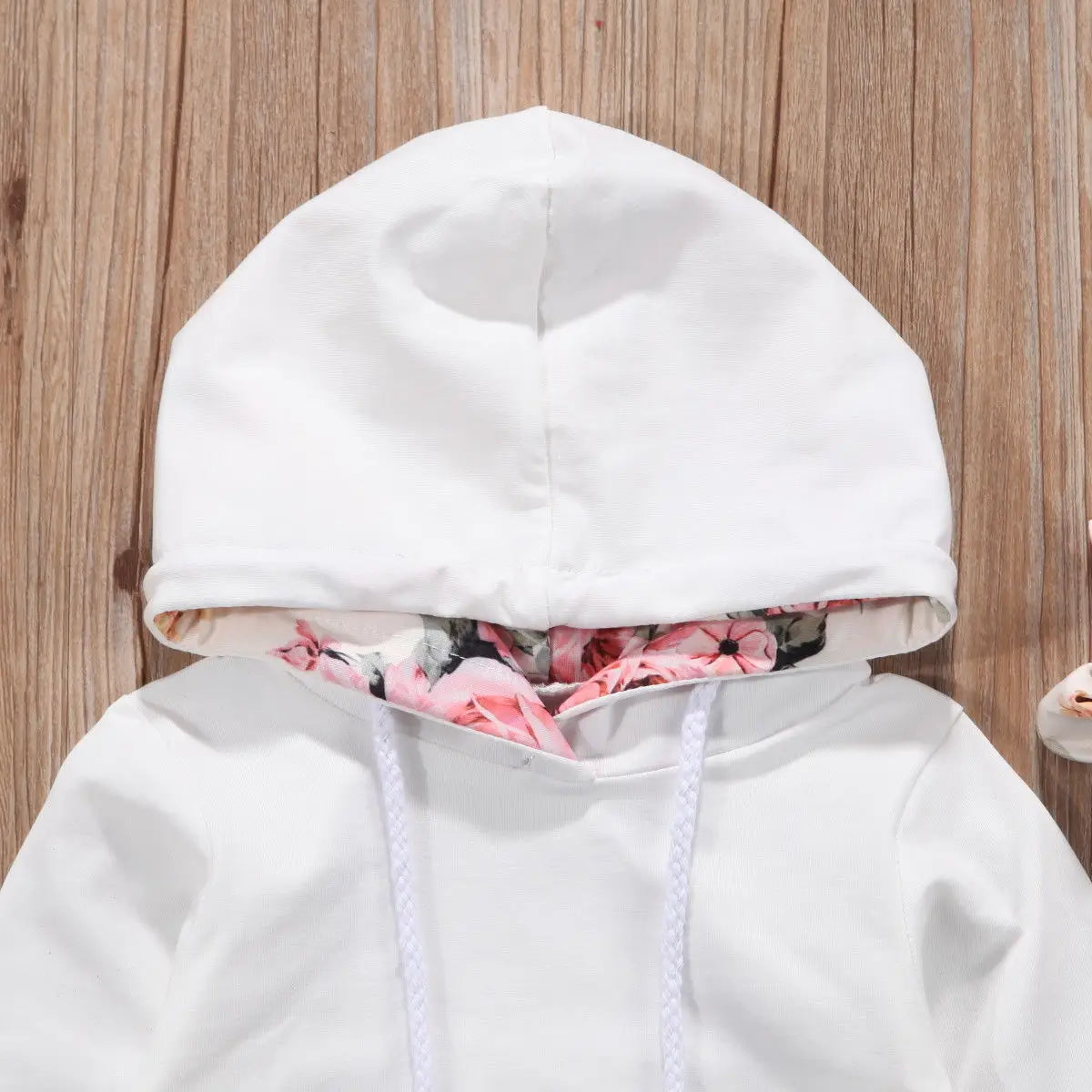 2017 Brand New Infant Toddler Newborn Baby Girls Floral Outfit Clothes Tracksuit Hooded Tops+Leggings Pants Headband 3Pcs Set