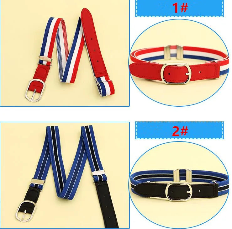 Hot sale new Classic Boys Girls Leisure  Stretch Belt for Kids Toddlers Adjustable Boys and Girl`s Belts for Jeans Pants (2PSC)