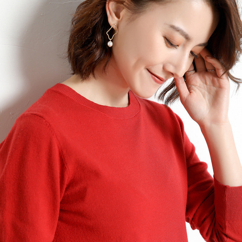 Women Sweater O-neck Autumn Winter Basic Pullover Warm Casual Pulls Jumpers Korean Fashion Spring Knitwear Bottoming Shirt 2025