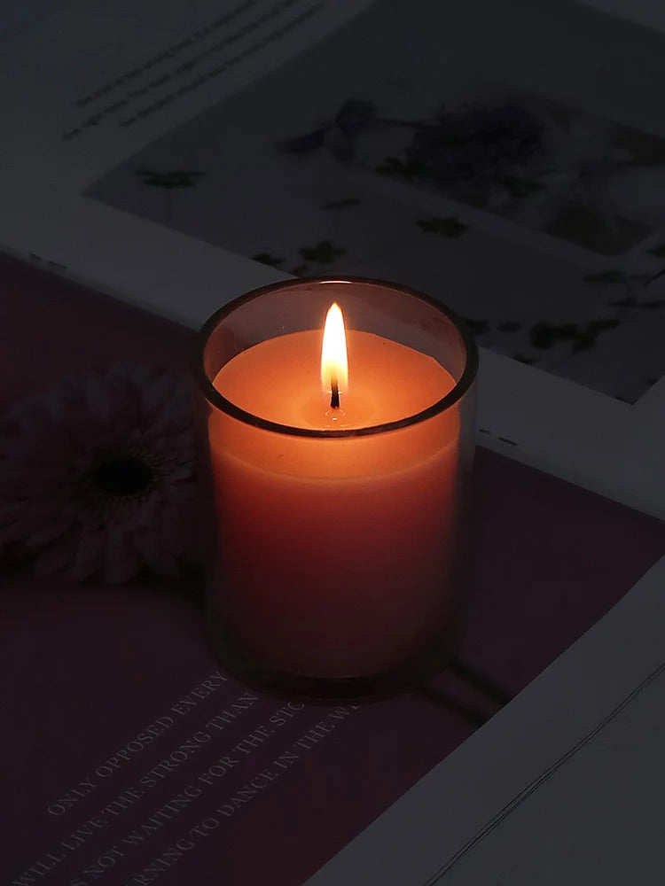 Luxury Christmas Home Decoration Recycled Glass Scented Candle Jars Long Burning Lasting Beeswax Electroplated Luxury Candle