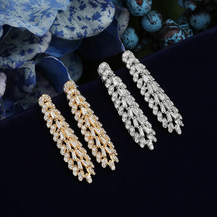 Jewelry Sets HADIYANA Elegant Trendy Birdal Necklace Earring Ring And Bracelet Set Women High Quality CN1805 Conjunto De Joyas