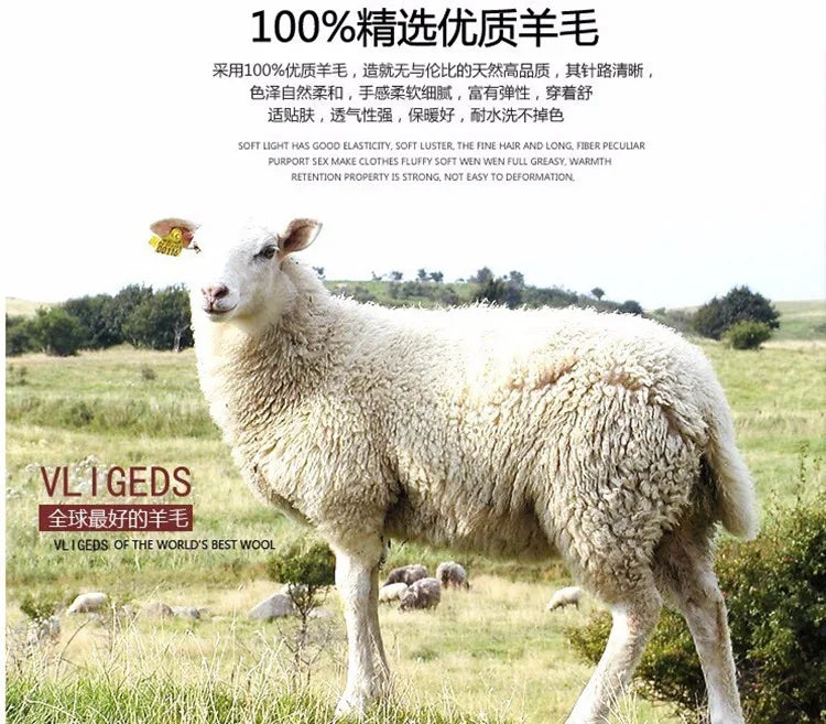 2025 New Pure Cashmere Sweater Men's Knit Large Size High-End Top 100%Wool Half High Neck Thick Pullover Winter Youth Wild Warm