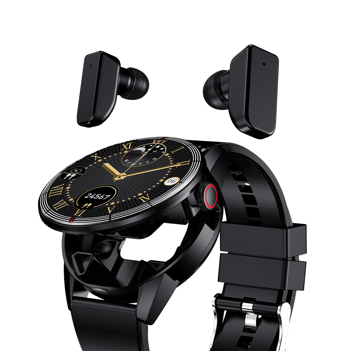 2024 New 2 in 1 Wireless Smart Watch With Earbuds Rotatable Headset Call Message Reminder Multi Sport TWS Smartwatch