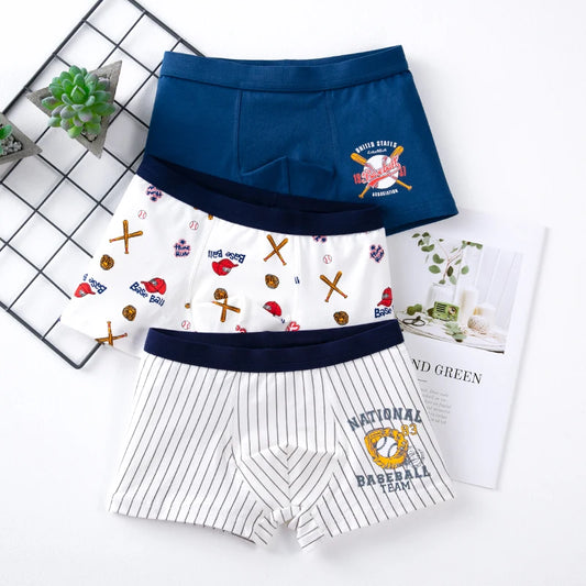 3Pcs/lot High Quality Boy Kids Underwear Boxer Cotton Children Cartoon Underpants Toddler Baby Panties Briefs Shorts Boys 4-16Y